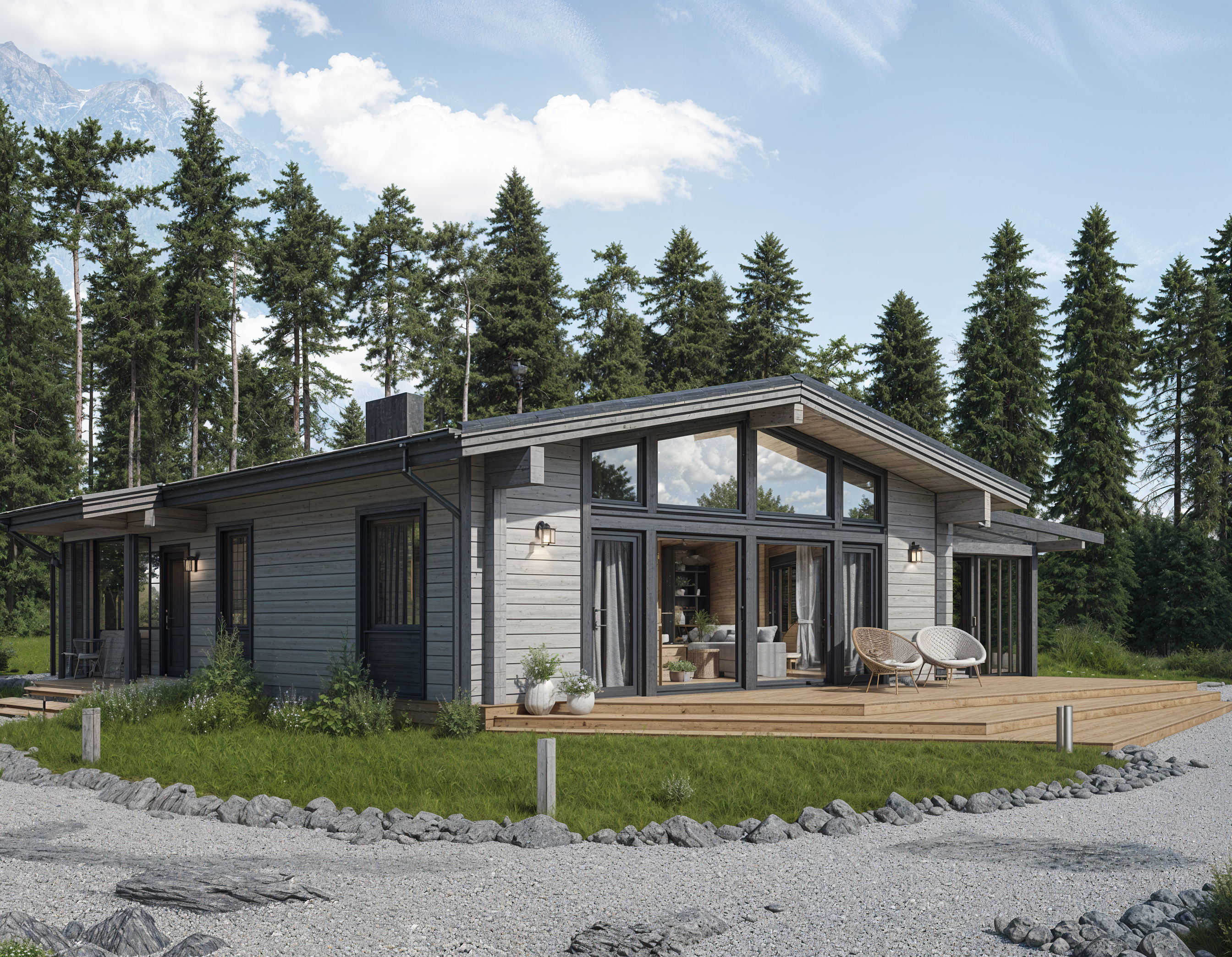 Дом из клееного бруса VZ-374 